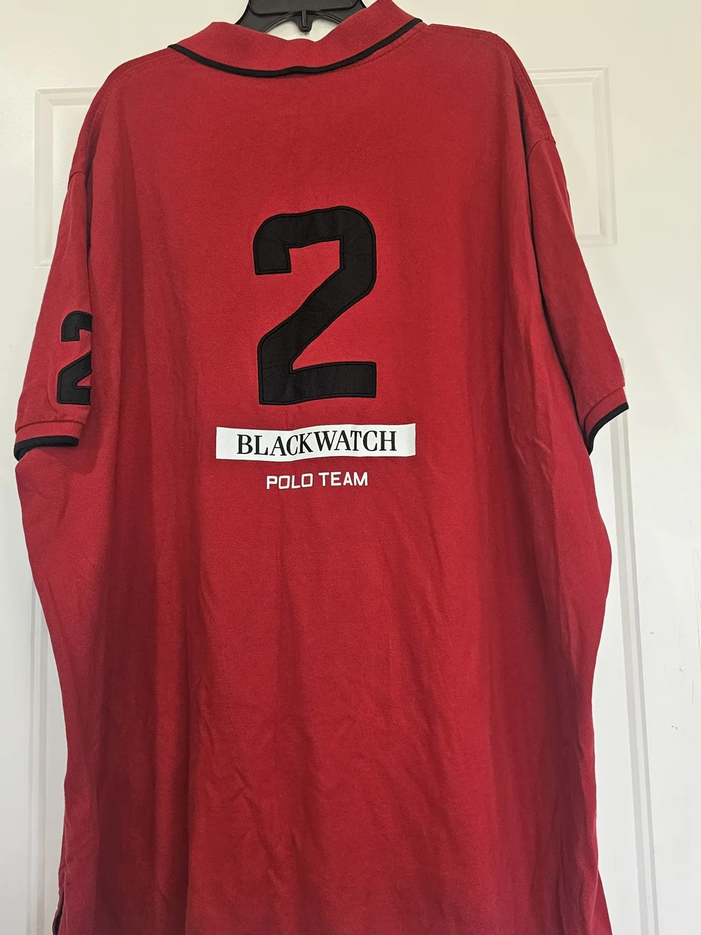 Polo by Ralph Lauren Blackwatch Red Polo Shirt Size 4XB{Bx26}